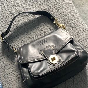 Coach black leather purse